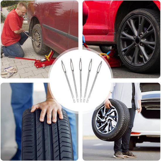 Tire Plug Kit, 5 Pack Replacement Truck Tire Plug Tool - Tire Fix Kit, Heavy Duty Tire Repair Tool, Ruaming Needles, Repair Kit for — afbeelding 4
