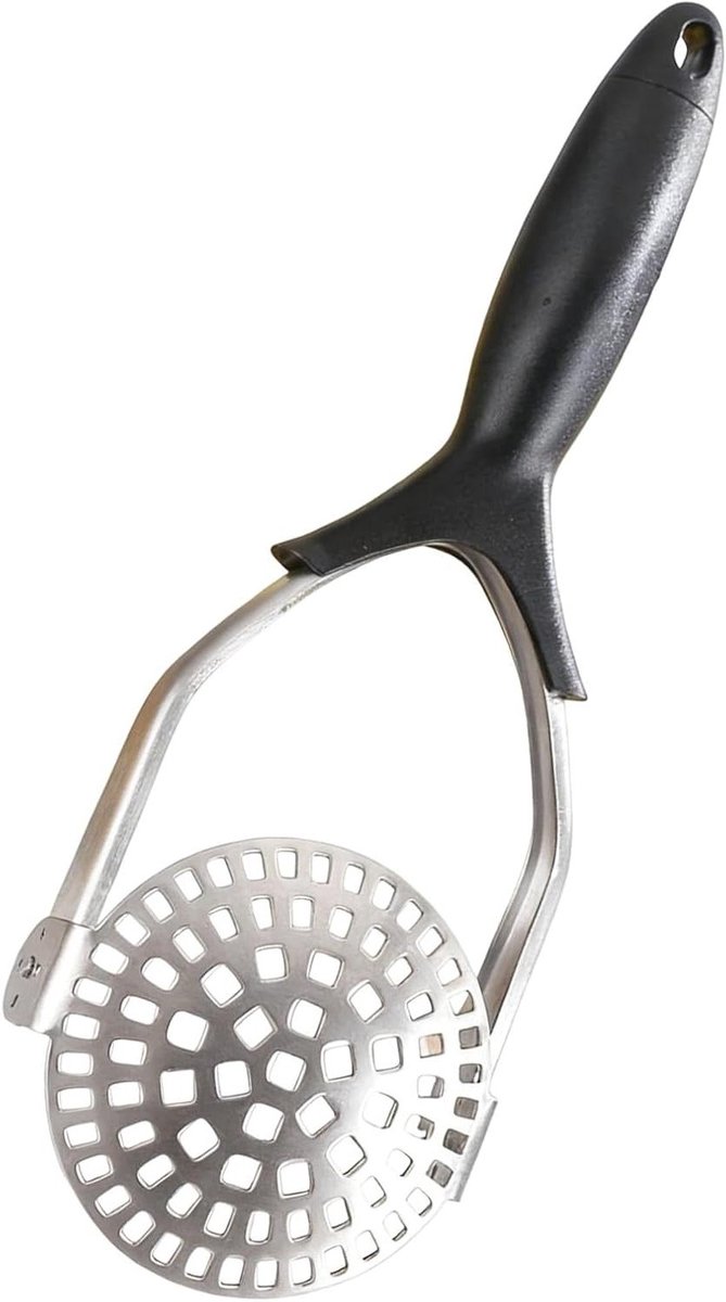 Aardappelstamper - Keukenstamper - Maaltijd bereiden - Ergonomische grip - 27 cm - Zilver