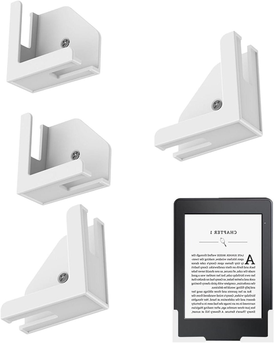 Wandtablethouder - Tablet houder - Handsfree gebruik - Verstelbaar kijkhoek - 4 stuks - Wit