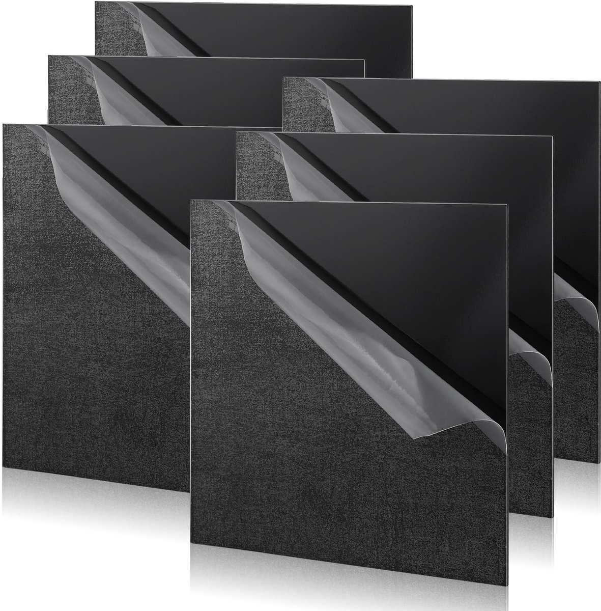 Dailygoody - Acrylplaten - Lasersnijbare kunststof platen - Zwart - 6 stuks - DIY en professionele projecten - 150 x 150 x 2 mm