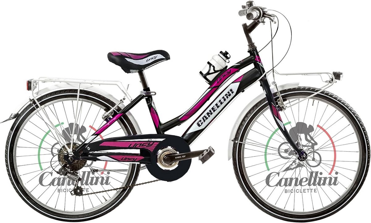 Stoere Meisjesfiets 24 inch MTB met 6 Versnellingen