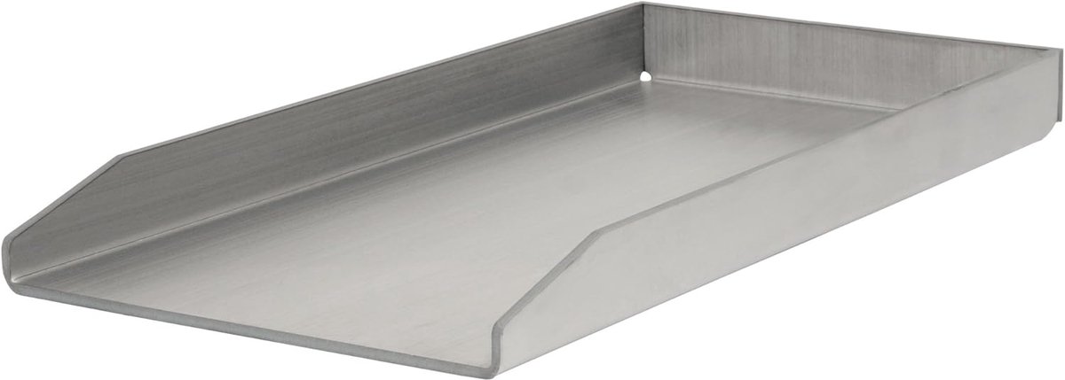 Roestvrijstalen Grillplaat 26x43,4 cm | Plancha voor Steak, Pannenkoeken en Burgers | Universele Bakplaat voor Gas & Houtskoolbarbecue