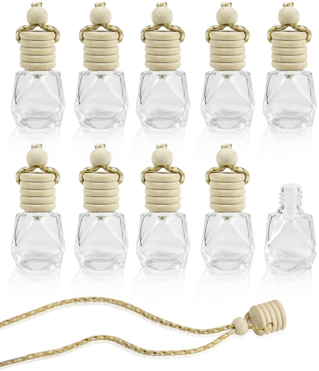 aladdien - 10Pcs Auto Luchtverfrisser - Aromatherapie Geur Diffuser - Compact en Draagbaar - Geur Hanger - Essentiële Olie Accessoires - Geschikt vo..