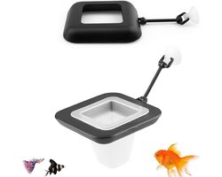 2 Stuks Voeder Ringen voor Aquarium, Vierkante Drijvende Voeder Ringen met Zuignap, Ideaal voor Vissen en Aquariums, Eenvoudig Voeren en Onderhouden