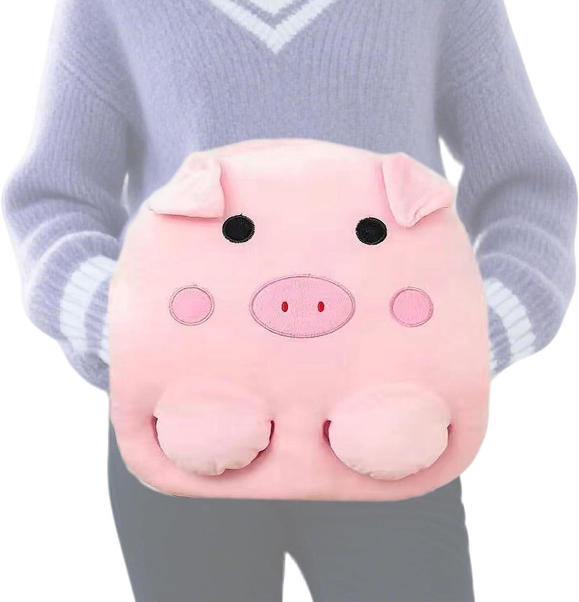 Elektrische Voetwarmer - Verwarmde Pantoffels - Comfort Thuis - 3 Warmtestanden - 37x32x8 cm - Pluche