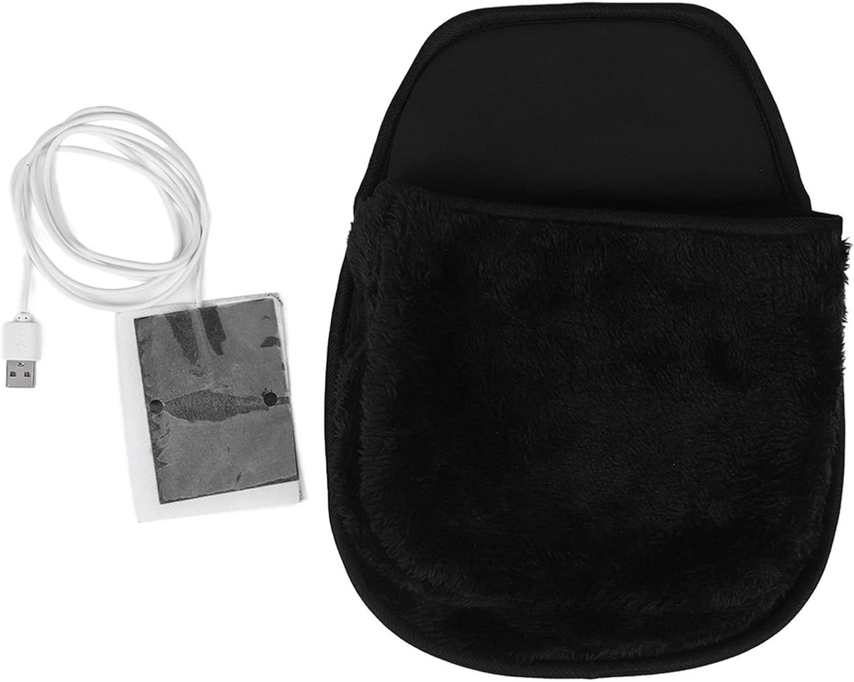 Verwarmd Kussen - Handwarmer Polssteun - Comfortabel Werken - USB Verwarmd - 29x22cm - Zwart