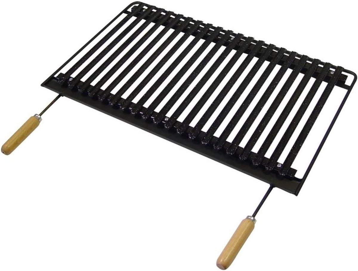 Grill Rek - Barbecue Accessoire - Buiten Koken - Stabiele Constructie - 41 x 71 cm - Zwart