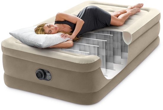 Luchtbed 1 persoons - opblaasbaar logeerbed met ingebouwde pomp, extra hoog comfort, PVC, 99x191x46 cm — afbeelding 5