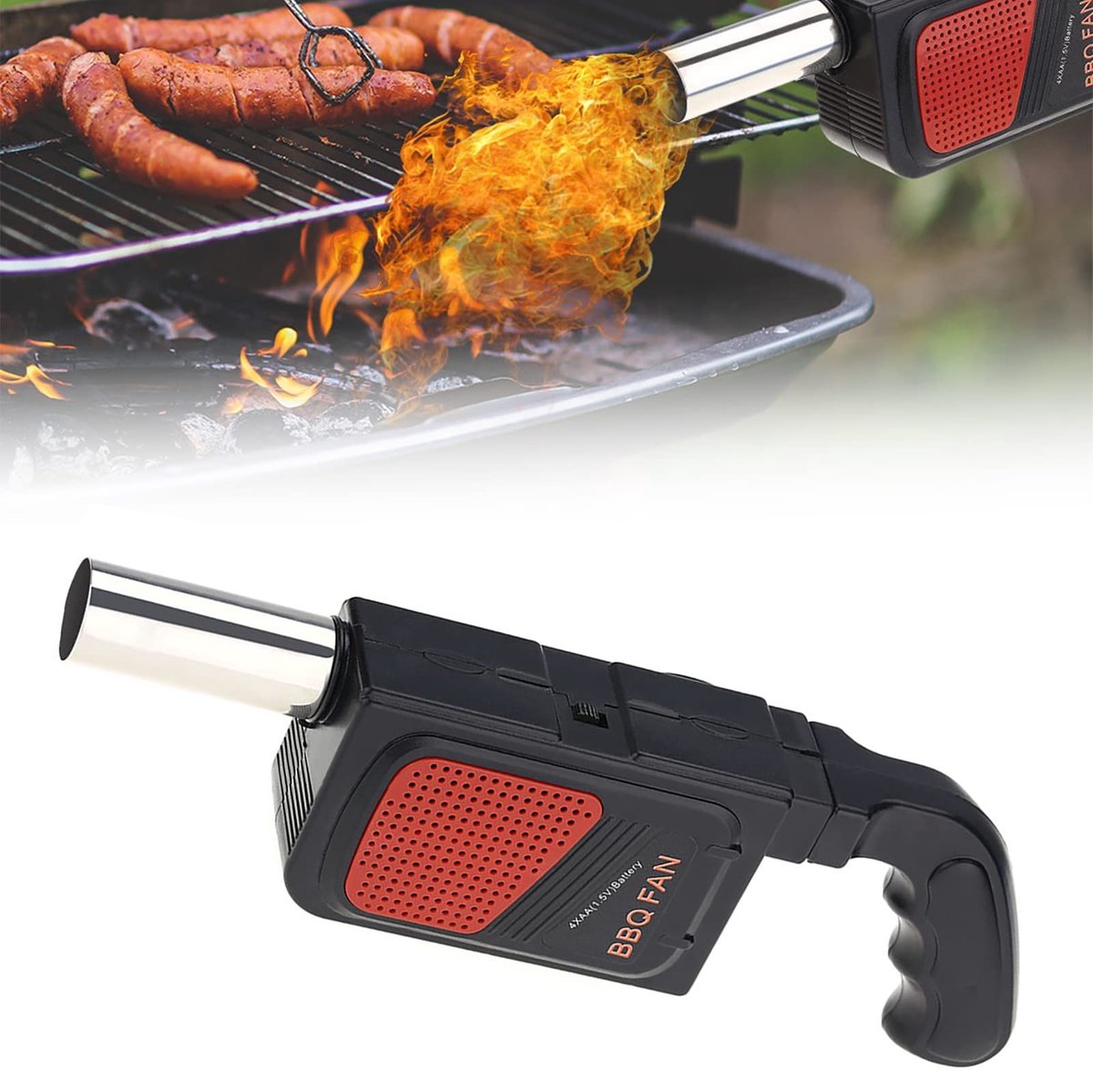 ONF3 - Draagbare BBQ Ventilator - Handige Blower - Elektrisch en Compact - Voor Buitenkoken - Ventilator voor BBQ - Draagbare ventilator - Gesch...