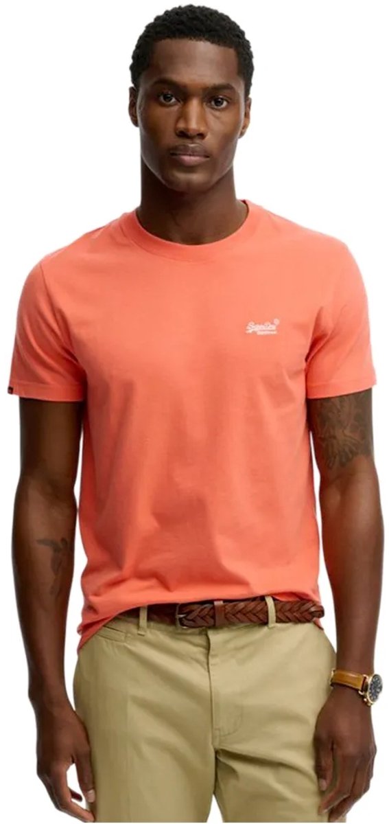 Superdry Organic Cotton Essential Logo T-shirt Heren T-shirts Koraal