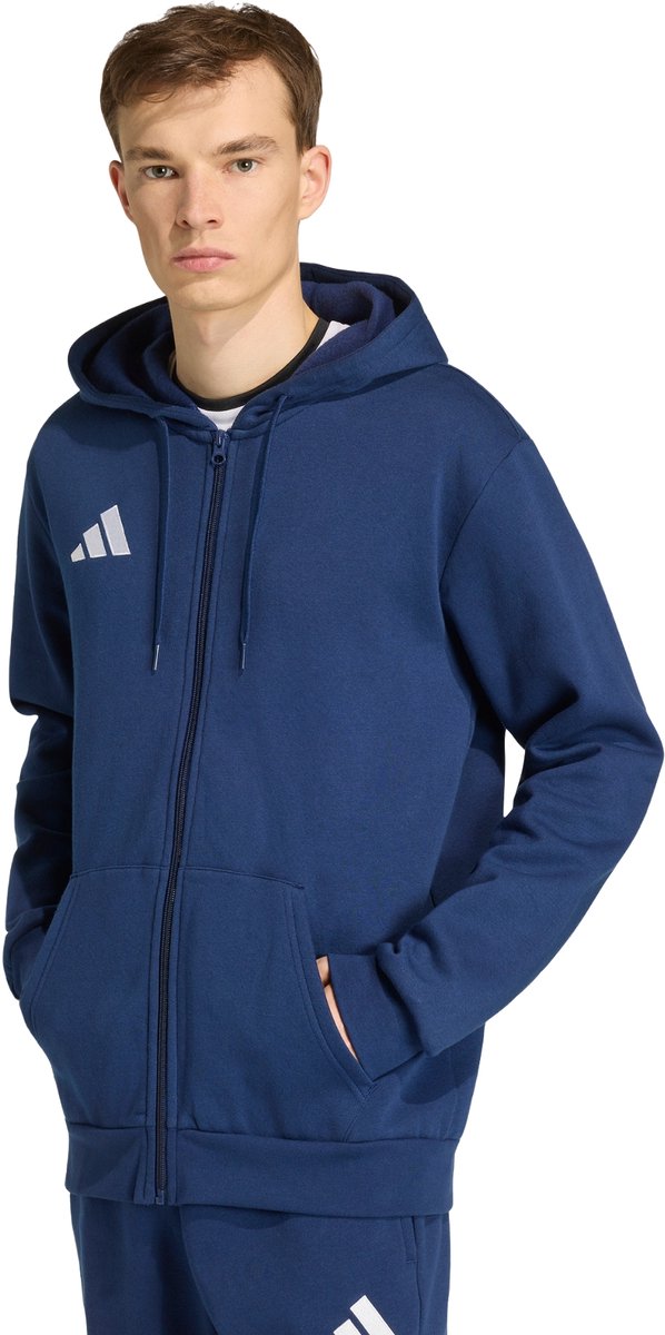 Adidas Performance Entrada26 Hoodie Met Lange Ritssluiting Heren Blauw