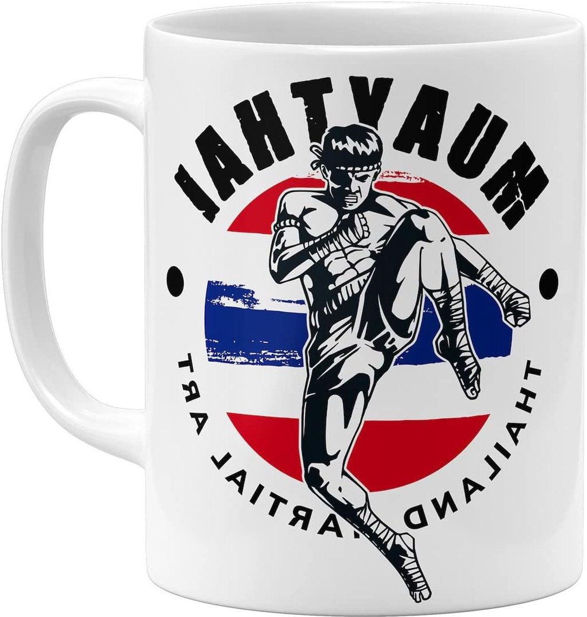 Keramische Mok - Koffiebeker Theeglas - Dagelijks Gebruik - Dubbelzijdig Bedrukt - 325 ml - Wit