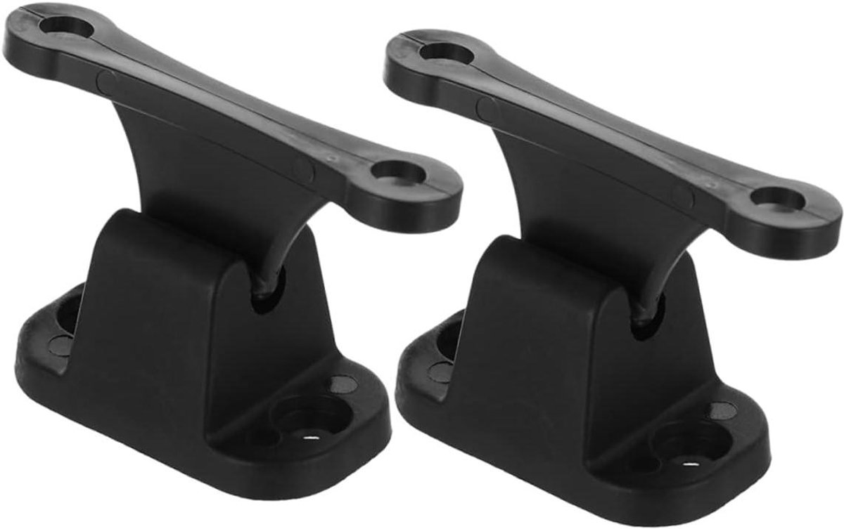 Deur Stopper Set - Deurhouder Nylon - Deuren Open Houden - T-Vorm Ontwerp - 6x2CM - Zwart