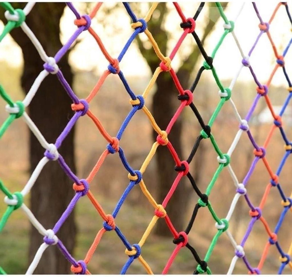 Veiligheidsnet Nylon - Beschermnet Kinderen - Val Beveiliging - Handgeweven Kwaliteit - 5 cm Maaswijdte - Gekleurd
