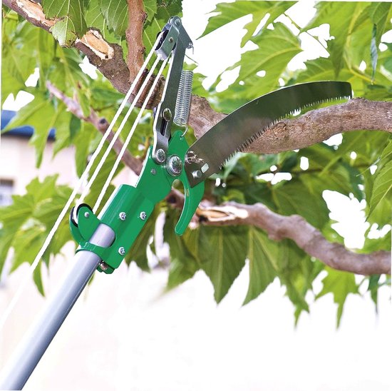 Telescopische Snoeischaar - Takkenknipper Hoge Takken - Hoge Takken Snoeien - Uitschuifbaar Handvat - Tot 2.5 Meter - Groen — afbeelding 4