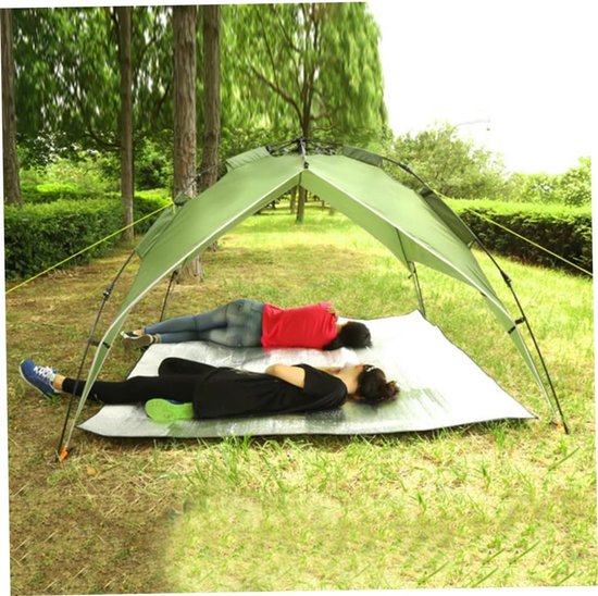 Isolerende Mat - Folie Schuim - Kamperen en Slapen - Dubbelzijdig Waterdicht - 200x200 cm - Zilver — afbeelding 5