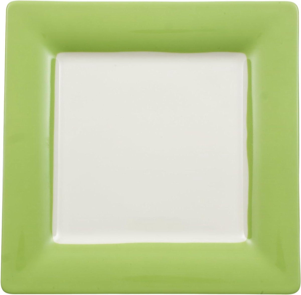 Ontbijtbord - Bord vierkant - Maaltijd serveren - Vaatwasmachinebestendig - 21 cm - Groen