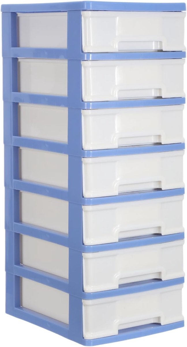 Lade Opbergkast - Bureau Organizer - Bureau Opruimen - 7 Lagen - 35 x 17 x 13 cm - Blauw
