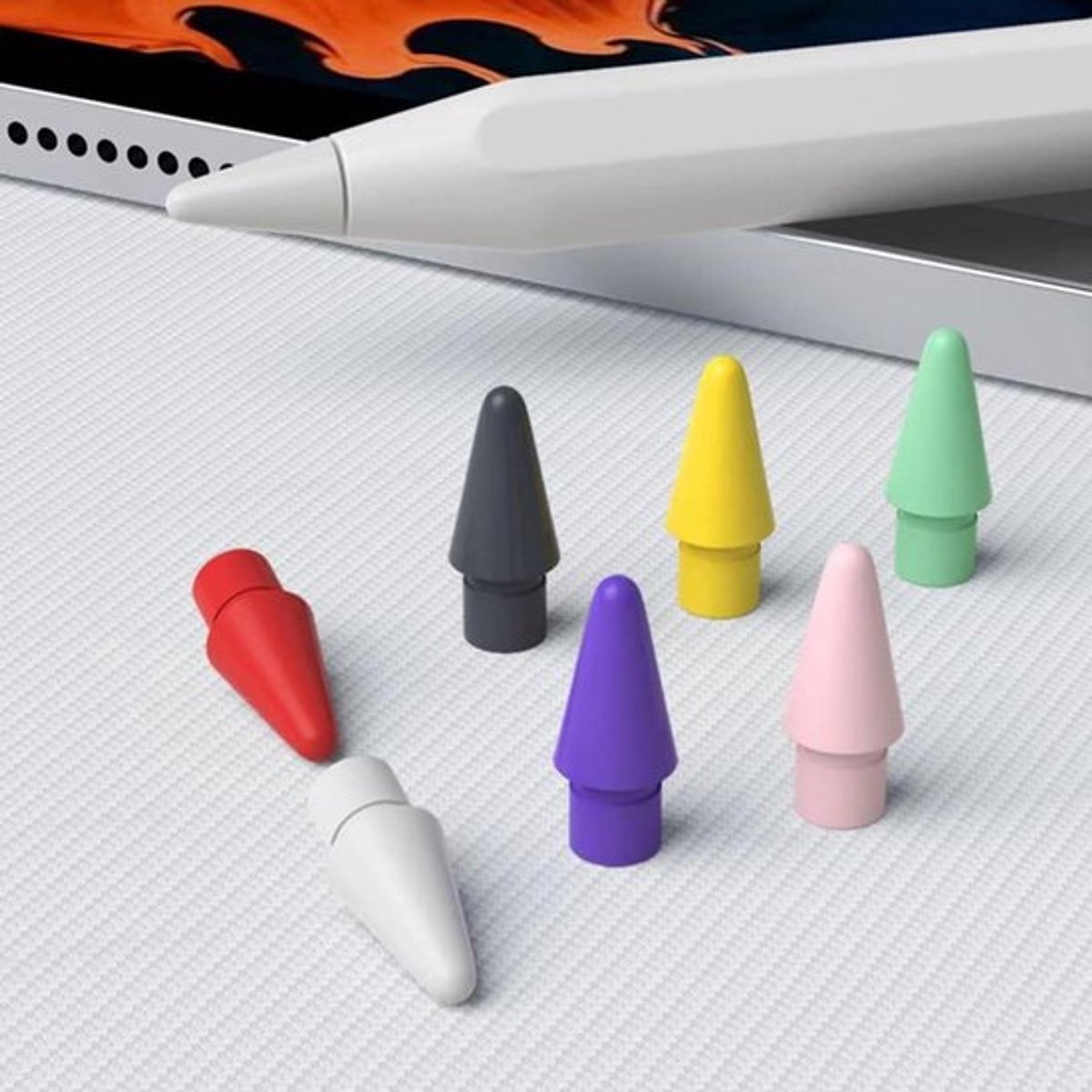 Vervangende Punten - iPad Pro - 2e en 1e Generatie - Compatibel - Wit - 6-Pack