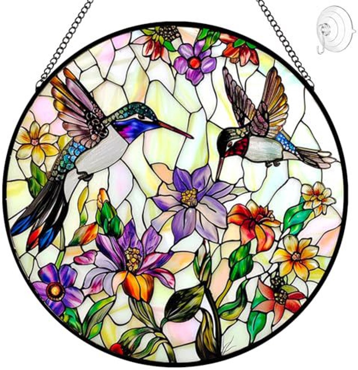 Glazen Zonnevanger | Transparante maanvormige zonnevanger/dromenvanger | Elegante raamdecoratie die een warme sfeer in huis creëert | Woondecoratie | 16 cm | Stijl 28