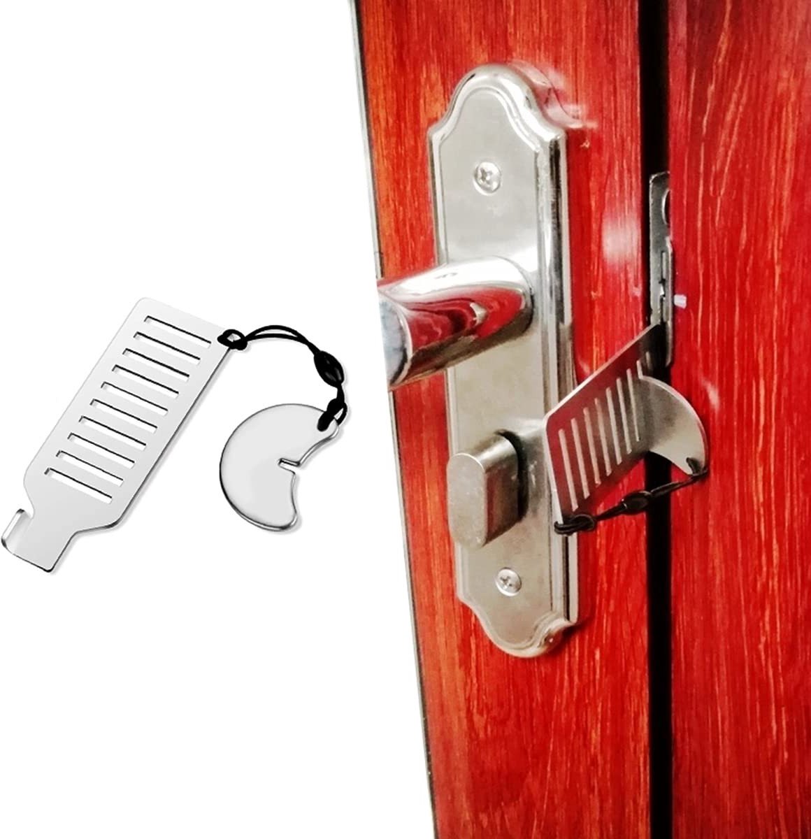 ONF3 - Draagbaar Deurslot - Stevig Reisslot - Punch-free Beveiliging - Roestvrij Staal - Privacy Deurslot - Geschikt voor Appartementen, Hotels,...