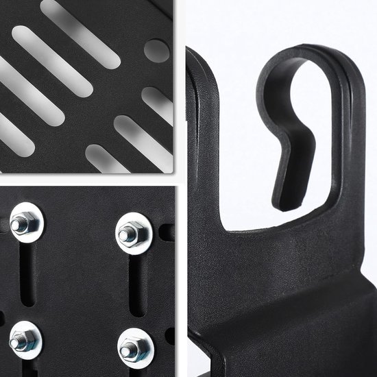 Fietsmandje opvouwbaar - Fietsmand - Hondenfietsmand - Fietskrat - Fietsmand voor voor- en achteraan - met handvat en haken - belastbaarheid 5 kg - 31.5*22.5*20.5CM van Merkloos — afbeelding 4