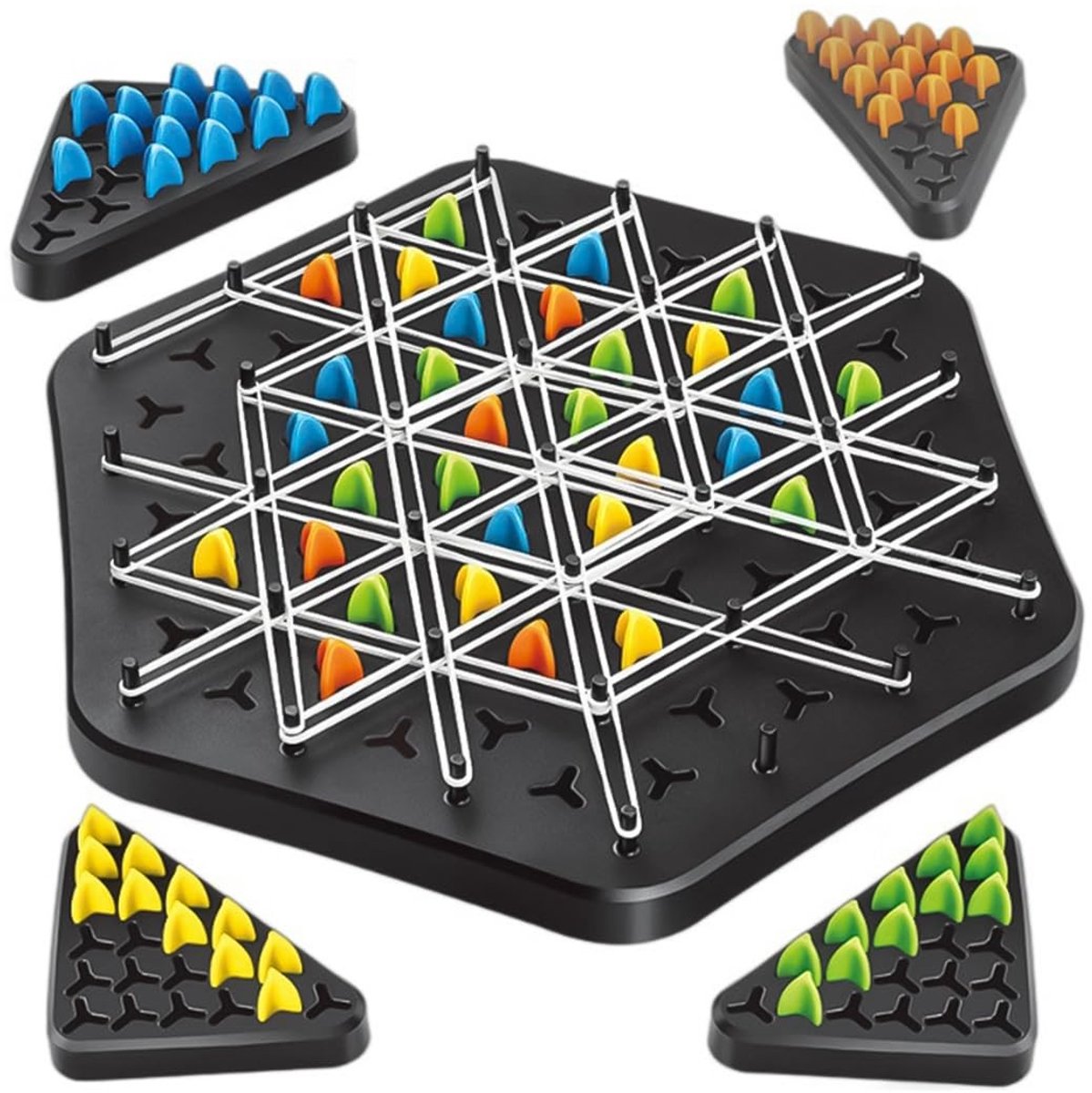 aladdien - Triangle Game - Interactief driehoekschaakbordspel - Familiestrategiebordspel - Geschikt voor alle leeftijden - Spelplezier - Gezellig sa...