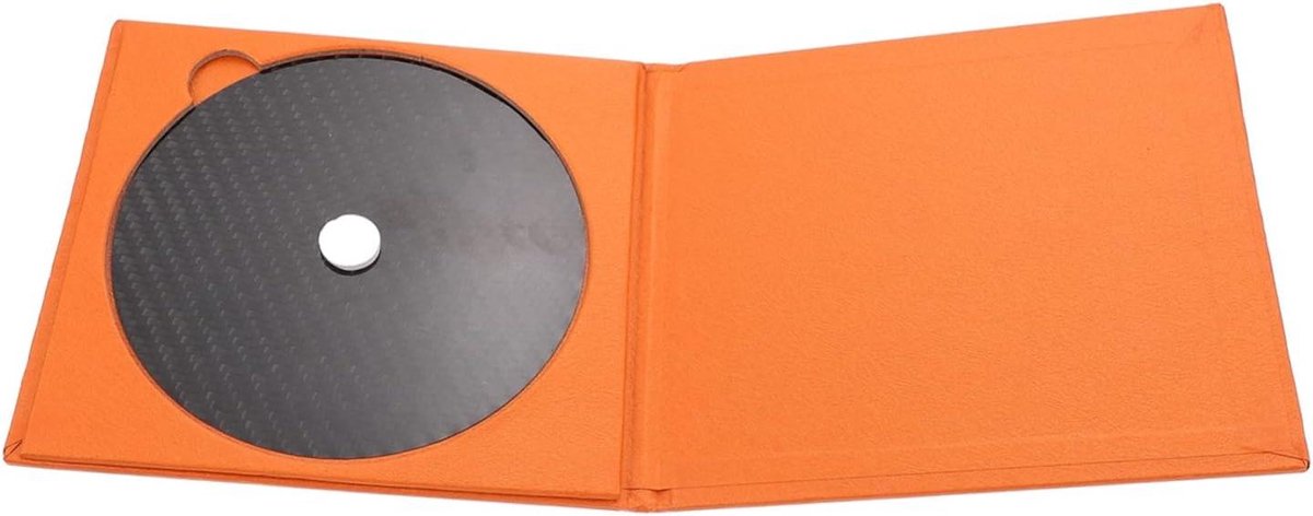 CD Draaitafel Mat - Slipmat Platter - Muziek Afspelen - Carbon Fiber - 12.5 cm - Zwart