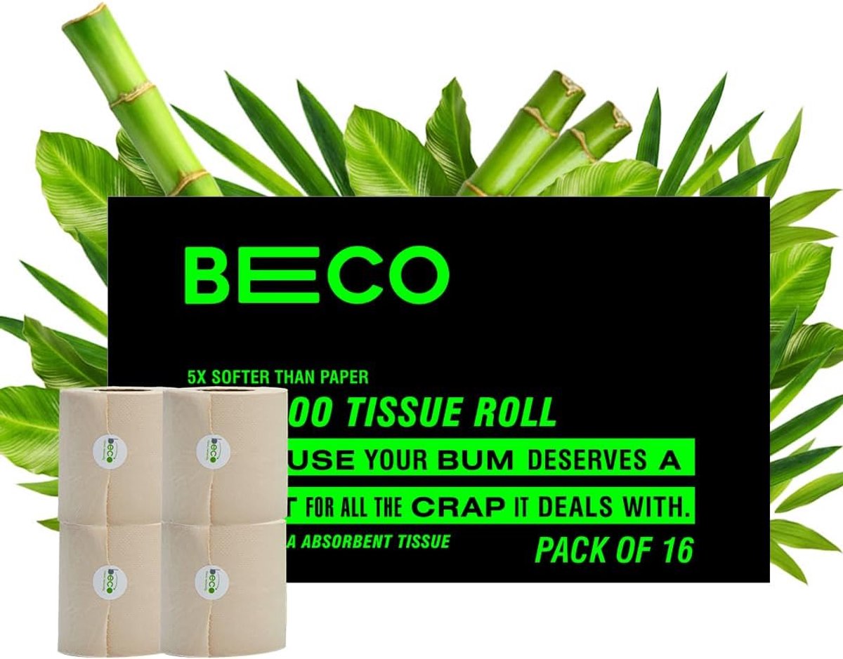 Toiletpapier Rol - Zacht Papier - Dagelijks Gebruik - 3-laags Bamboe - Pak van 16 - Natuurlijk