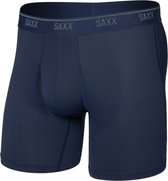 SAXX Heren Boxershort Quest Quick-Dry Mesh - Boxer met BallPark Pouch® - Onderbroek Sneldrogend & lichtgewicht - Donkerblauw - S