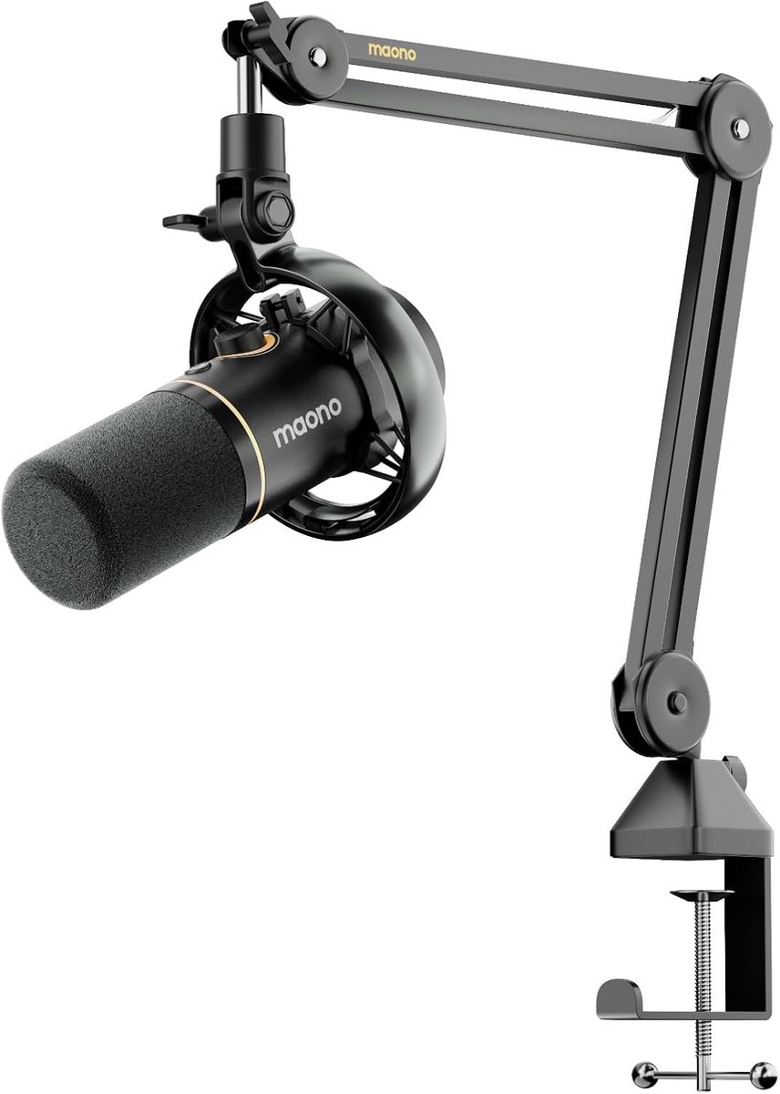 Podcast Microfoon Set - XLR USB Microfoon - Zang Opnames Streaming - Hybride Draadloze Connectie - 192 Kilogram - Zwart