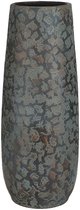 Mica Decorations Bloemenvaas Clemente - 55 x 21 cm - groen/koper - keramiek - vaas