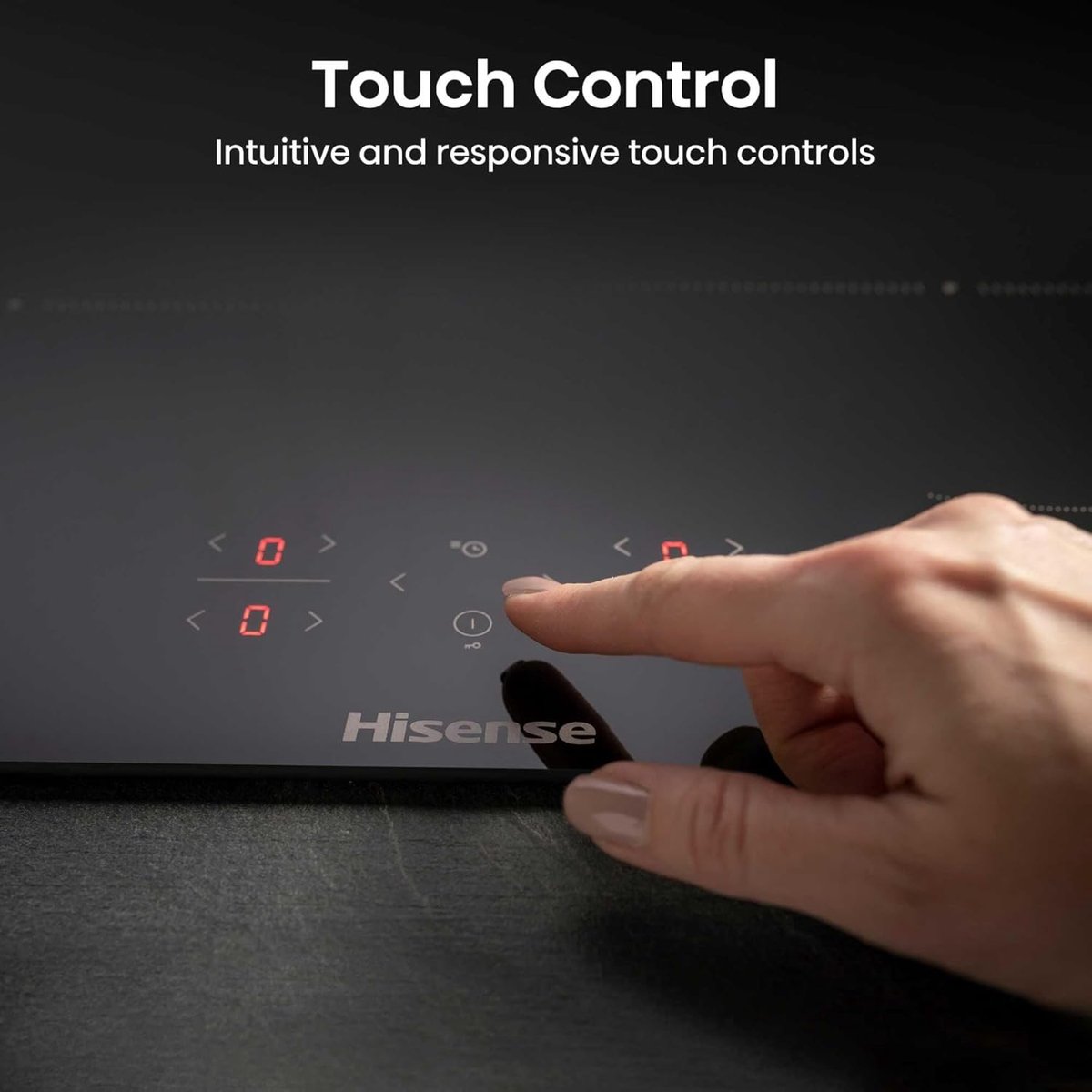 Inductiekookplaat - Elektrisch koken - Snel koken - Connect Zone - 80 cm - Zwart