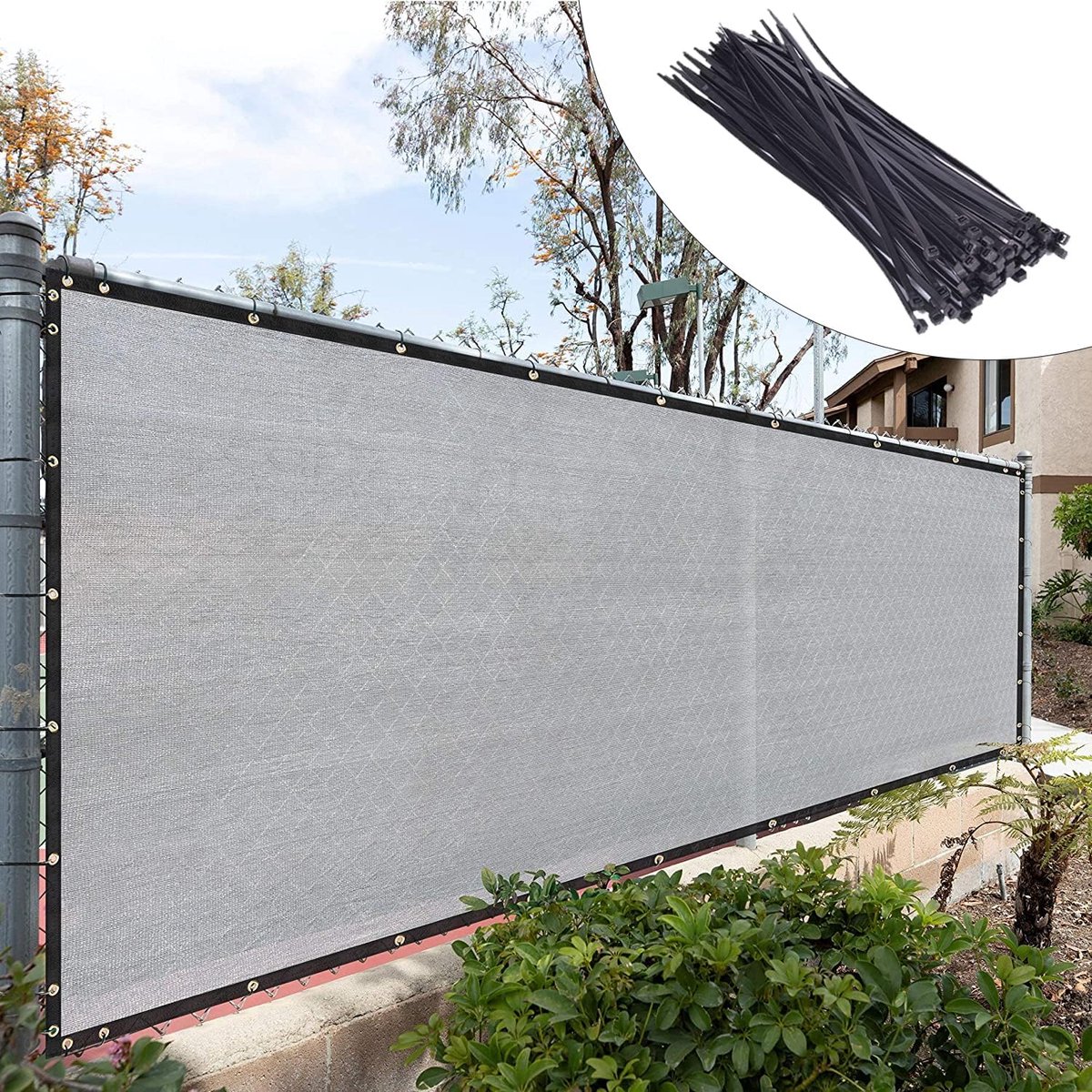 Privacy Scherm - Hek Privacy - Buitenruimte Afschermen - Op Maat Gemaakt - 8 x 10 Voet - Grijs