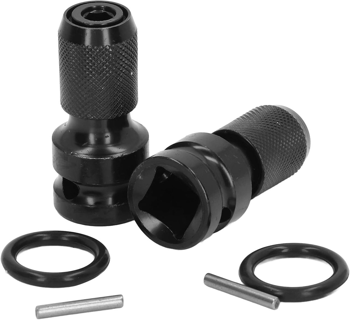 Stopcontactadapter Set - Snelwissel Converter - Boormachine Gebruik - Stevige Koolstofstaal Constructie - 1/2 naar 1/4 Inch