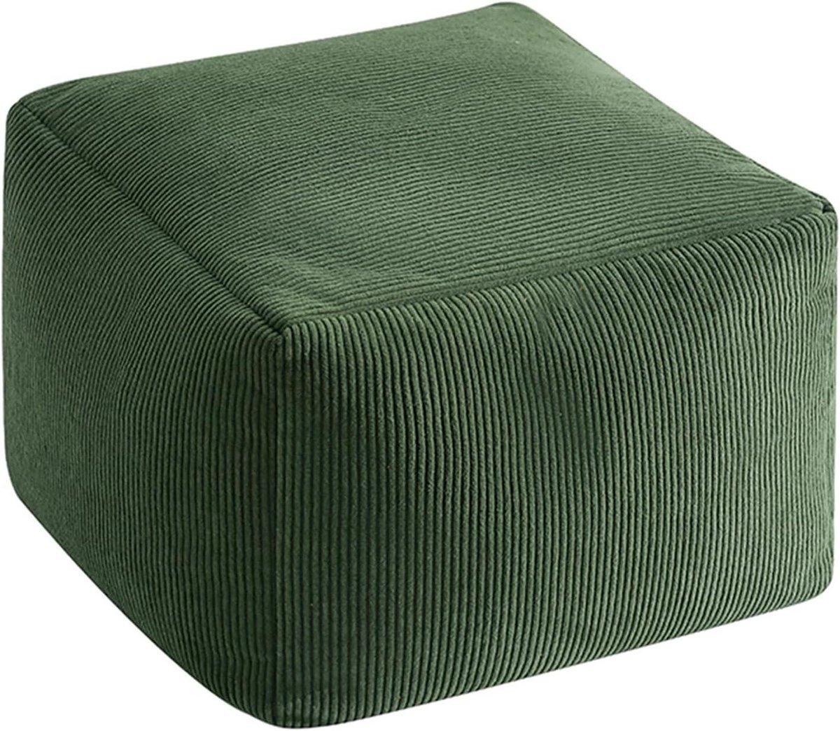 Voetenbank Poef - Ottomaanse Poef - Opbergen en Zitten - Ruimtebesparend - 40x40x30cm - Groen