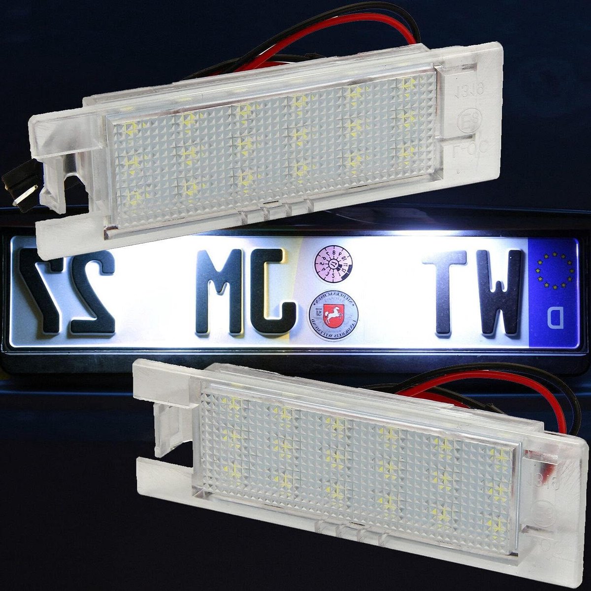Led Kentekenplaatverlichting - Kentekenplaatverlichting - Auto Verlichting - E-goedkeuring Registratievrij - 2 Stuks - Wit