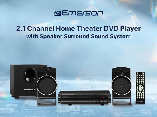 Home Cinema Systeem - Dvd Speler - Thuisbioscoop Ervaring - 2.1 Kanaals Geluid - 23cm Hoog - Zwart — afbeelding 3