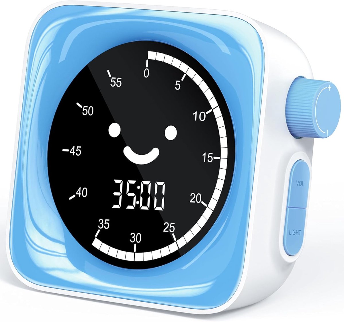 Visuele Timer - Kinder Timer - Klas Taken - 60 Minuten - 74x18x74 mm - Blauw