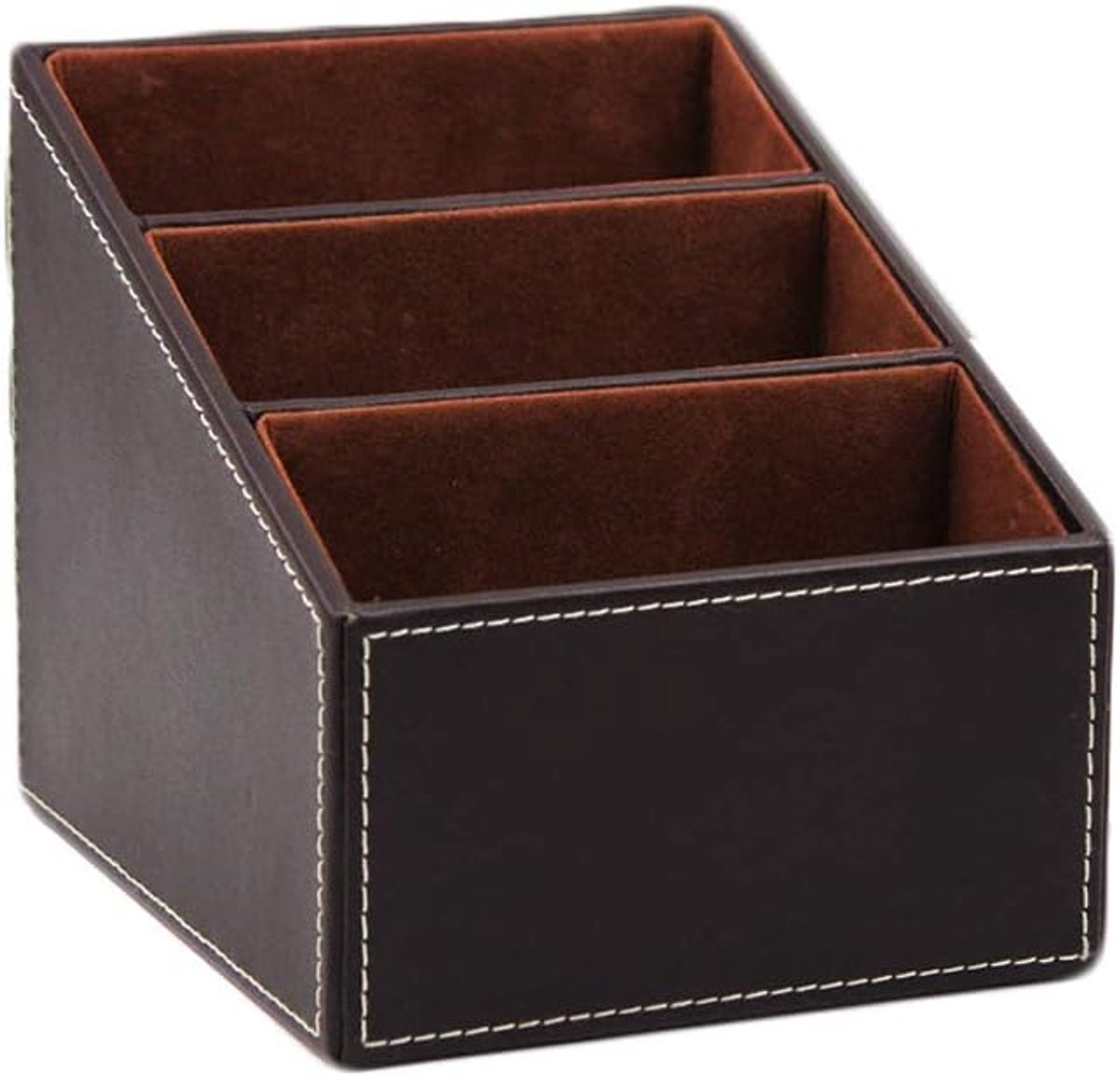 Afstandsbediening Organizer - Opbergbox Bureau - Bureau Opruimen - 3 Vakken - 13 x 16 x 7 cm