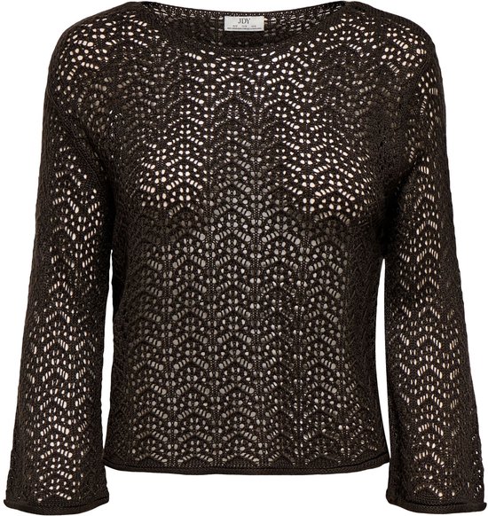 JdY Gebreide Damestrui Ronde Hals Lange Mouwen - Zwart, XS, Regular Fit