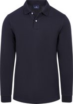 Steppin' Out Longsleeve Polo Piqué Classic Donkerblauw (navy) - Maat XL - Heren