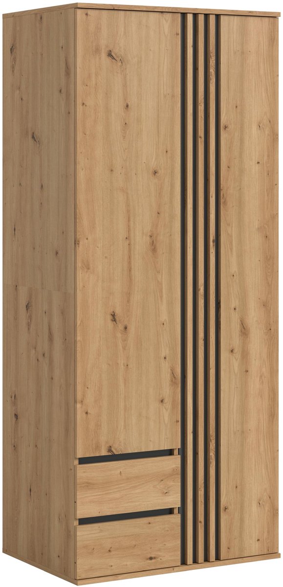 Xonox.Home Kledingkast met 2 deuren Tofta Artisan eiken imitatie B/H/D: 80x192x56 cm Replica van ambachtelijk vervaardigd eikenhout