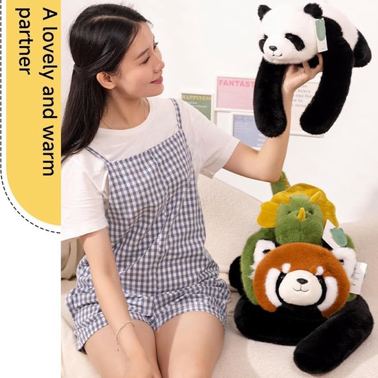 Weighted Panda Stuffed Animal, Pookie The Panda Weighted Animal, Soft Weighted Stuffed Hugging Toy, Anxiety Relief Cuddle Pillow, Kids & Adults (30cm-E) — afbeelding 5