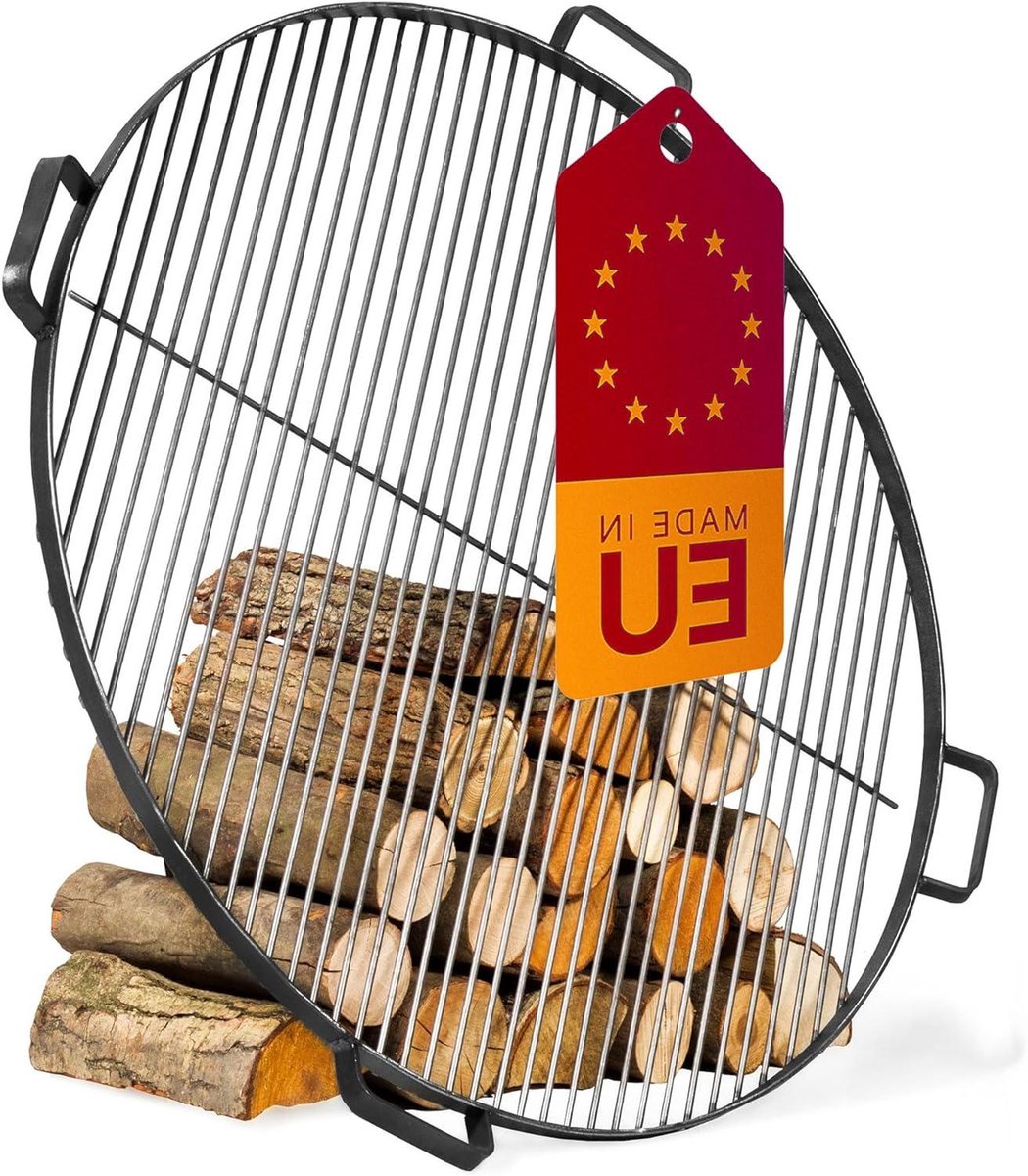 Grillrooster Zwart - Buiten Koken - Barbecue Accessoire - Handgemaakt In Europa - Diameter 80 Cm