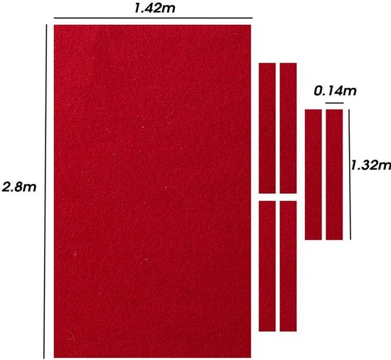 Biljart Tafelkleed - Pooltafel Laken - Professioneel Biljarten - Nylon Zachte Vezel - 2.8 plus 1 Meter - Groen — afbeelding 5