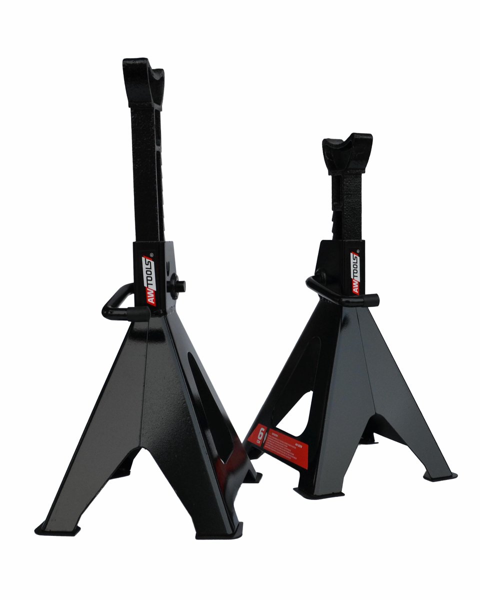 Awtools - Werkplaats Standaarden - 6 Ton - 2 Stuks - Verstelbare Hoogte