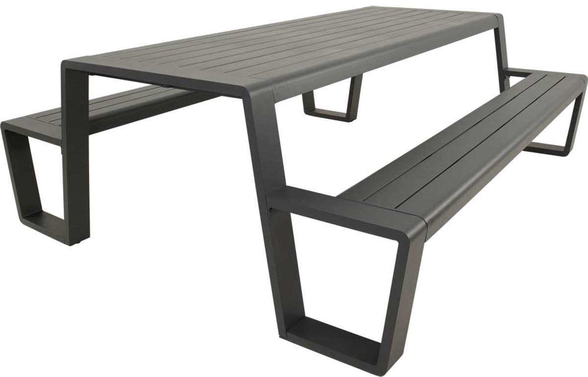 Lesli Living - Picknickset Estilo - Antraciet - 220x183x74cm