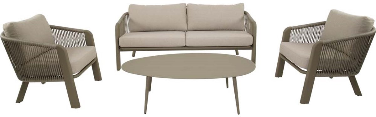 Lesli Living Canapé lounge Tanoa - Taupe - 174x78x69cm