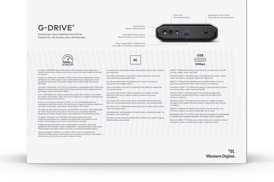 G-DRIVE® 18TB External Desktop Hard Drive, 7200RPM Ultrastar® Hard Drive Enterprise-Class, USB-C™ (10Gbps), tot 260MB/s, Mac-Ready van Merkloos — afbeelding 3